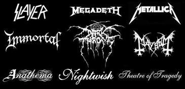Metal band logos