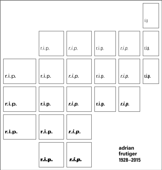 RIP Adrian Frutiger